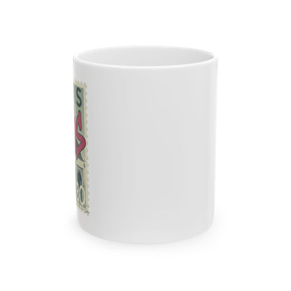 Mug en céramique Tunis Vintage Stamp — Tasse de voyage rétro (325 ml et 445 ml)