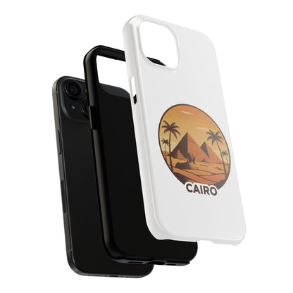 Cairo Pyramids Tough Phone Case — Vintage Egypt Travel iPhone/Android Protective Cover