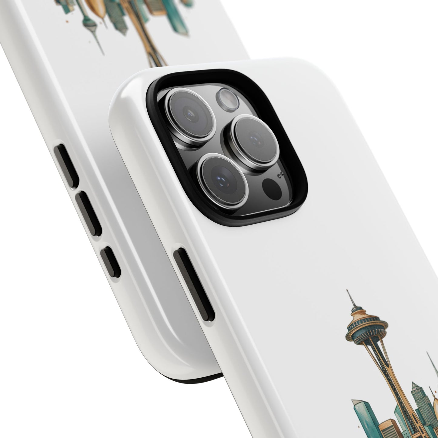 Coque de téléphone résistante Doha x Seattle Skyline — Protection pour téléphone inspirée de la ville