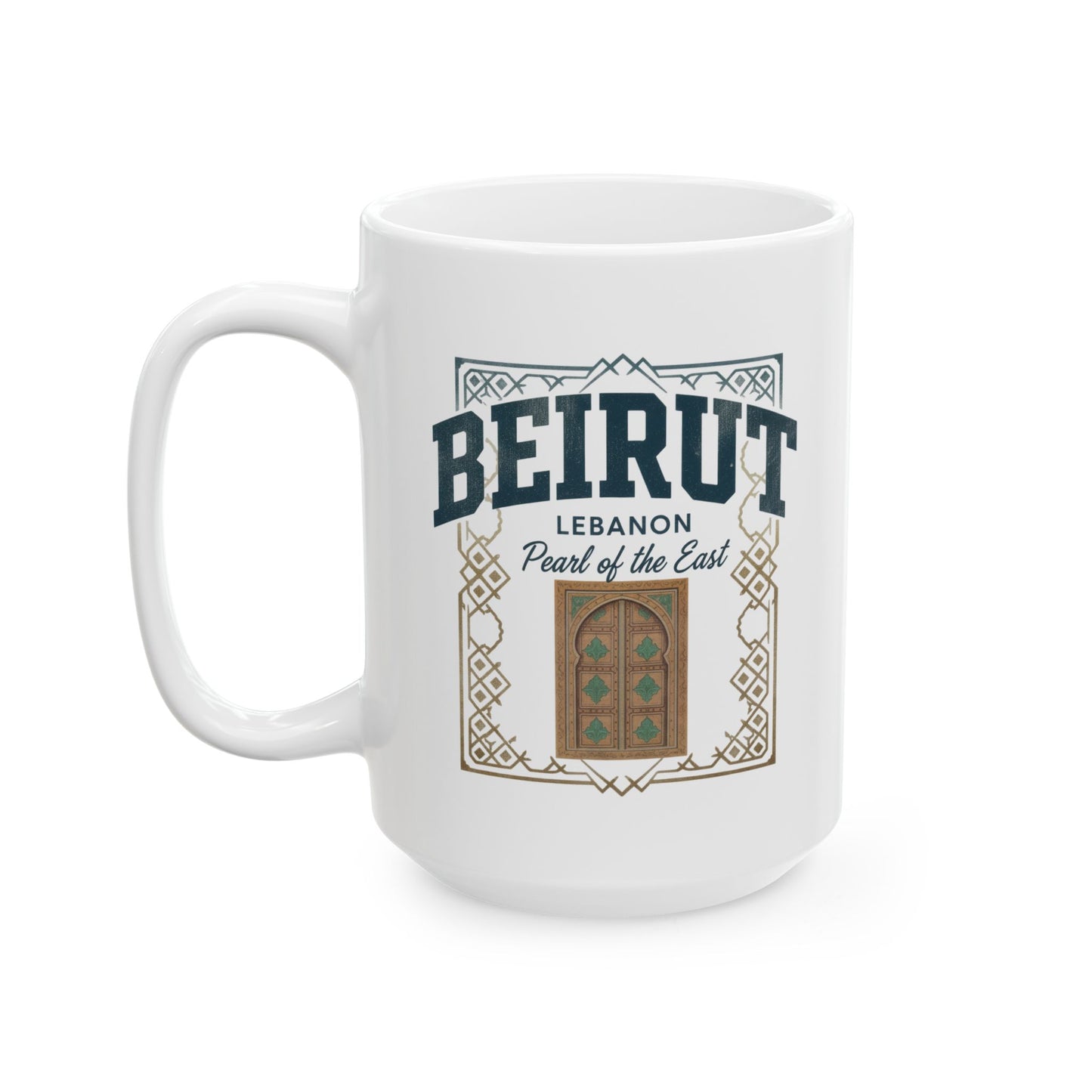 Beirut Lebanon Ceramic Mug – 'Pearl of the East' Souvenir Coffee Cup (11oz/15oz)