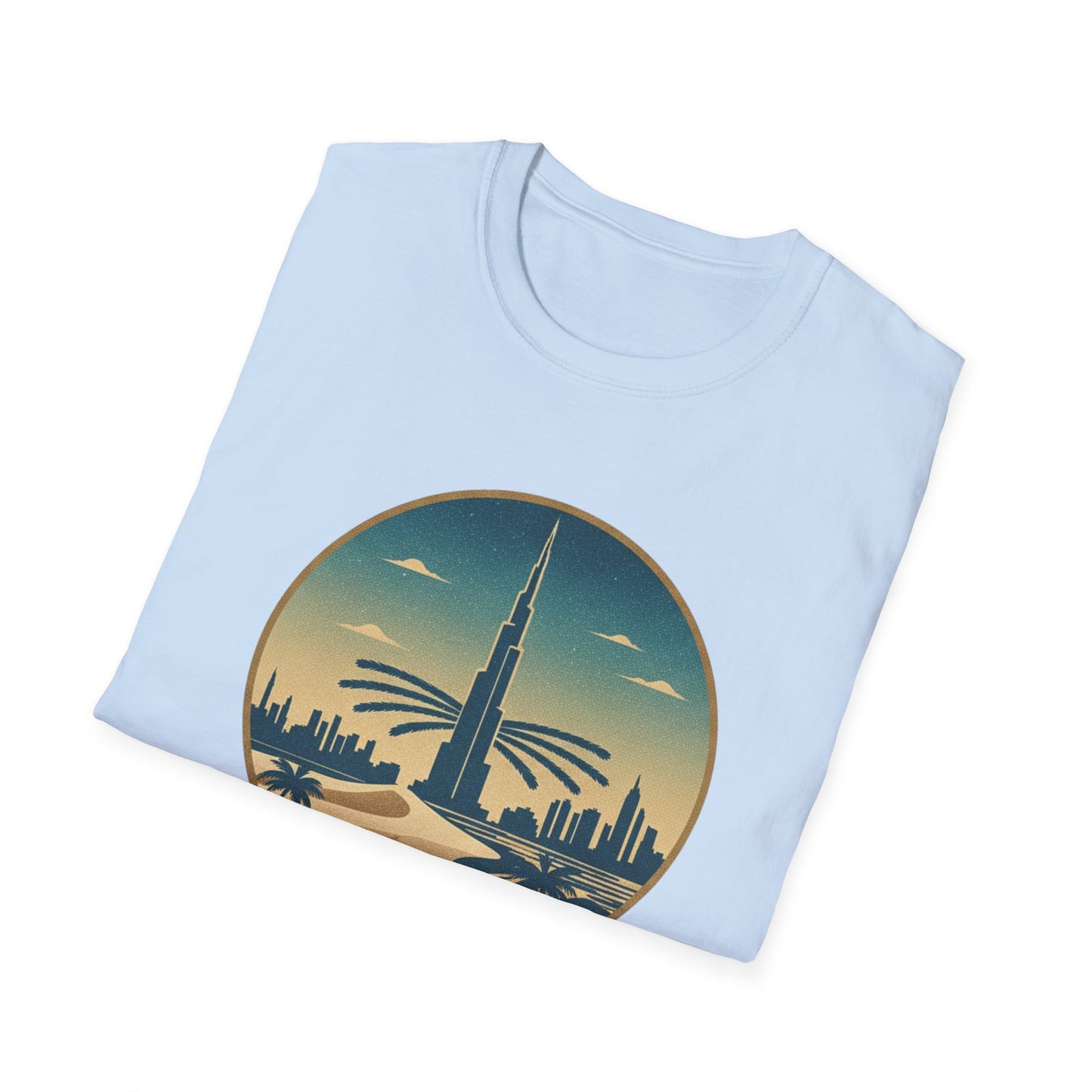 Dubai Skyline T-Shirt – Vintage Burj Khalifa Travel Tee
