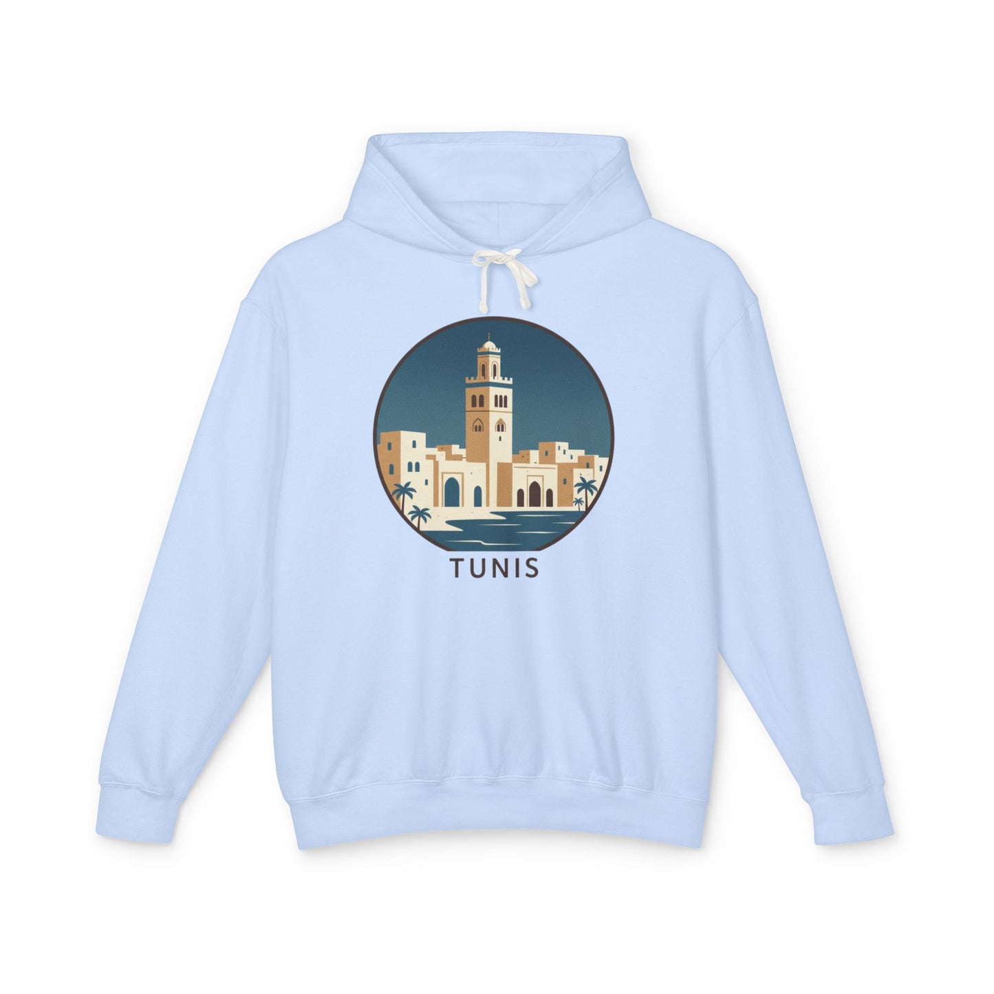 Tunis Skyline Hoodie — Minimalist Tunis Travel Sweatshirt