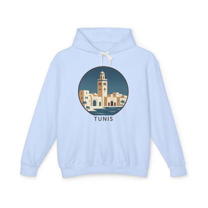 Tunis Skyline Hoodie — Minimalist Tunis Travel Sweatshirt