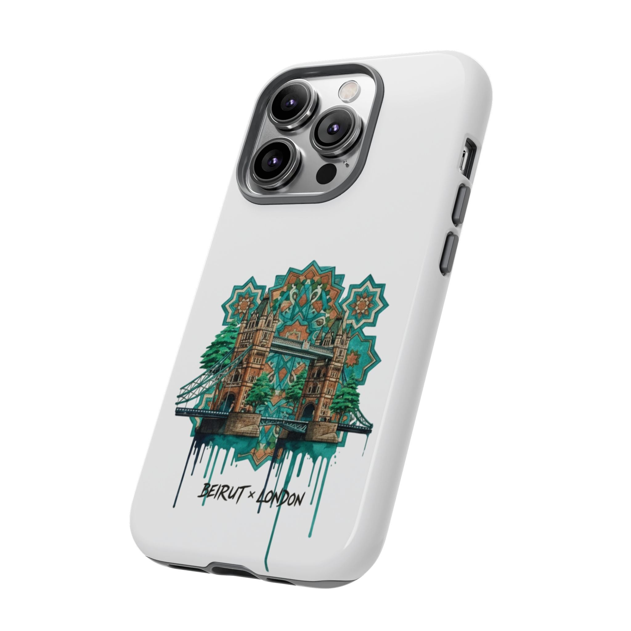 Beirut x London Ornate Phone Case — Turquoise Mosaic Gateway Design