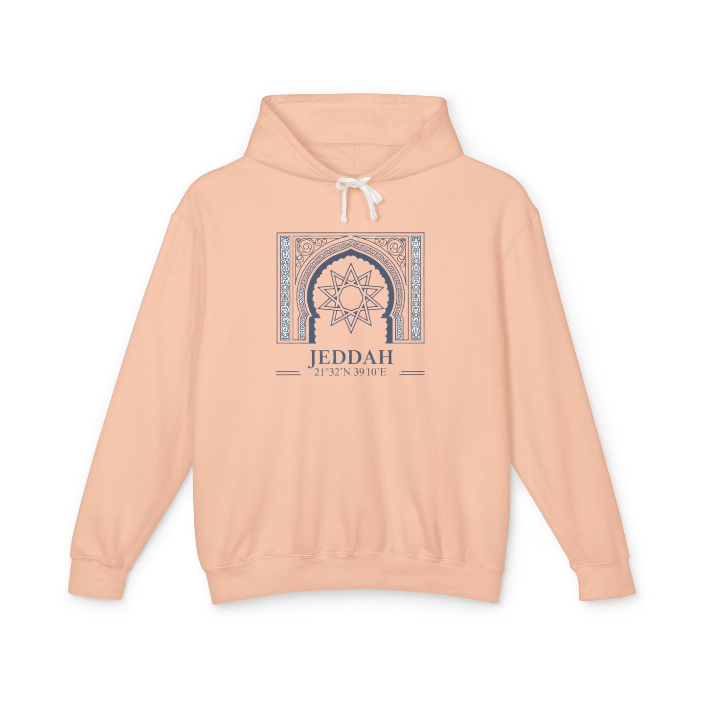 Jeddah Architectural Mandala Hoodie — Middle Eastern Travel Souvenir Sweatshirt