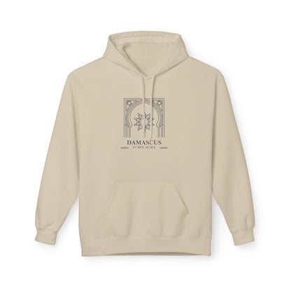 Damascus Heritage Hoodie — Minimal Middle Eastern Motif