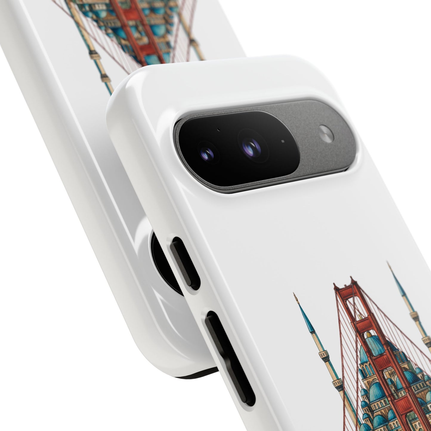 City Bridge Phone Case — Istanbul × San Francisco Illustrated Travel Design