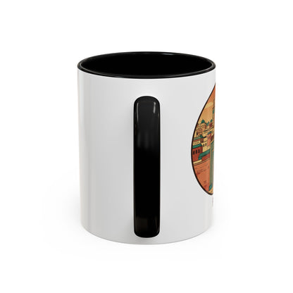 Mug à café Fez Landmark Accent — Souvenir de voyage représentant un paysage urbain marocain (11/15 oz)