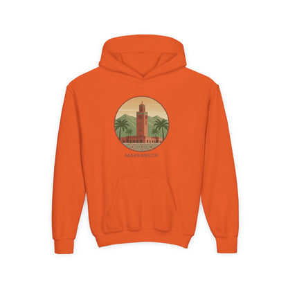 Marrakech Youth Hoodie – Vintage Palm Sunset Travel Sweatshirt