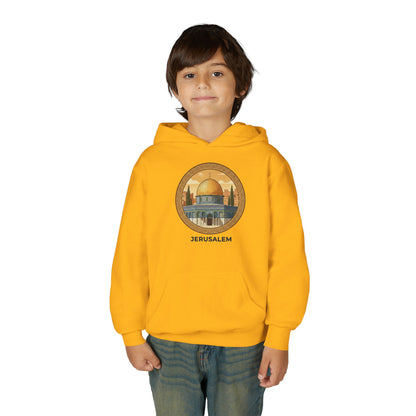 Jerusalem Dome Youth Hoodie – Vintage Dome of the Rock Graphic