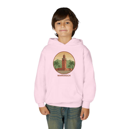 Marrakech Youth Hoodie – Vintage Palm Sunset Travel Sweatshirt