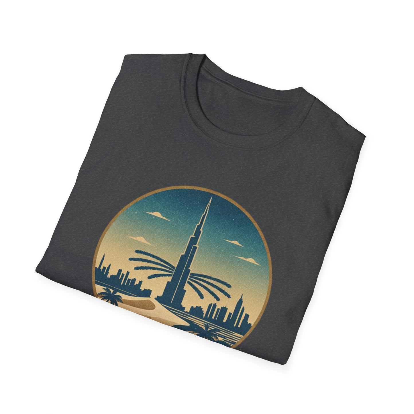Dubai Skyline T-Shirt – Vintage Burj Khalifa Travel Tee