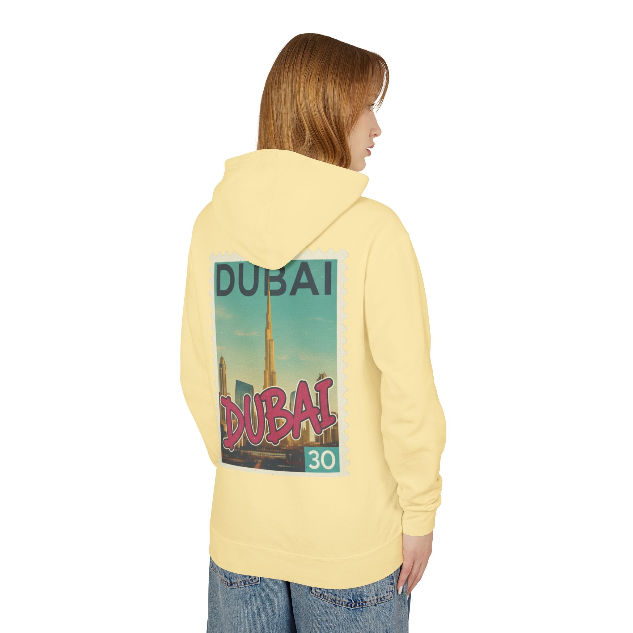 Dubai Vintage Postage Stamp Hoodie – Travel Souvenir Sweatshirt