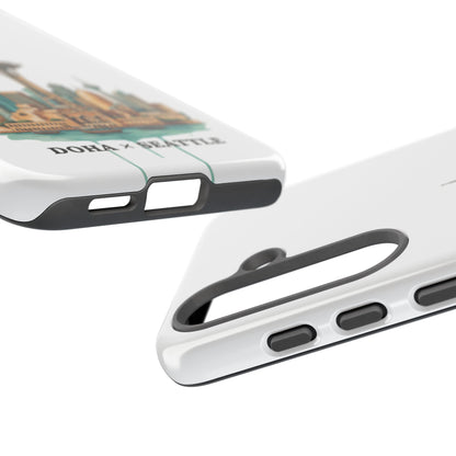 Coque de téléphone résistante Doha x Seattle Skyline — Protection pour téléphone inspirée de la ville