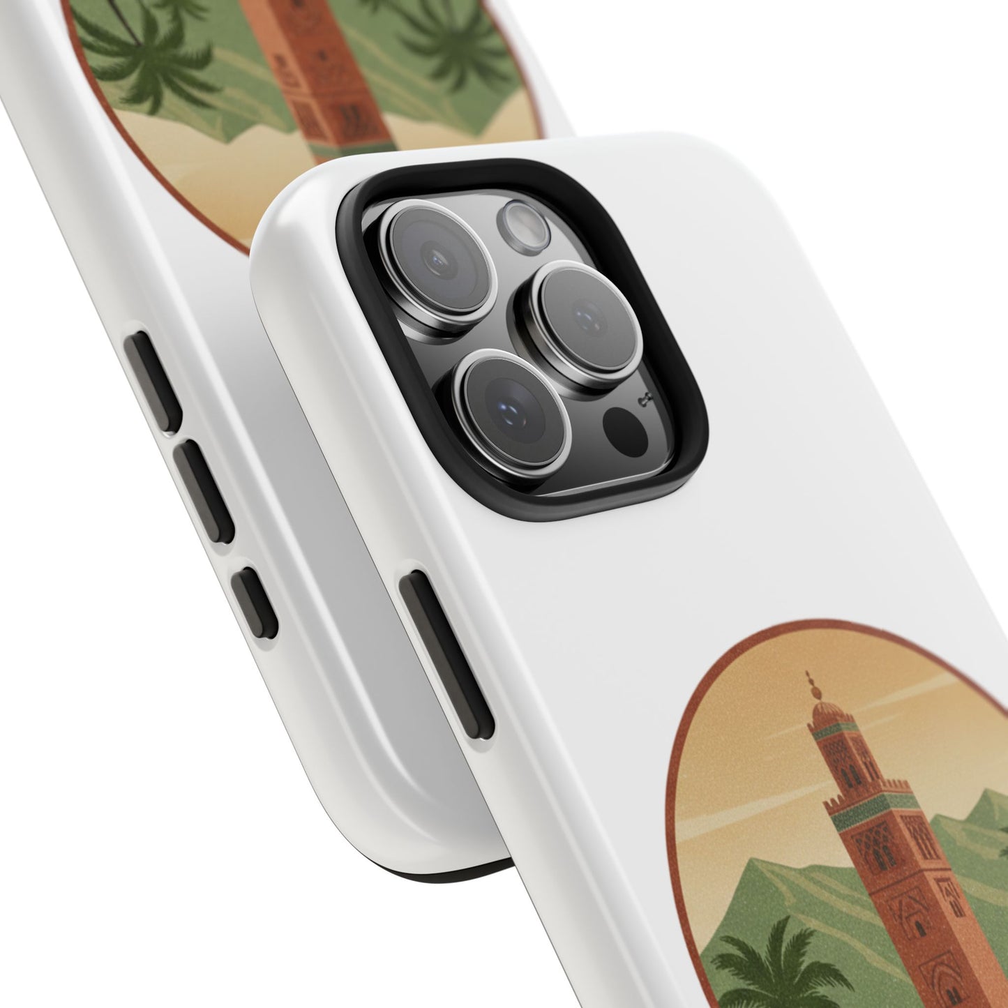 Marrakech Travel Phone Case — Vintage Moroccan Koutoubia Tower Design