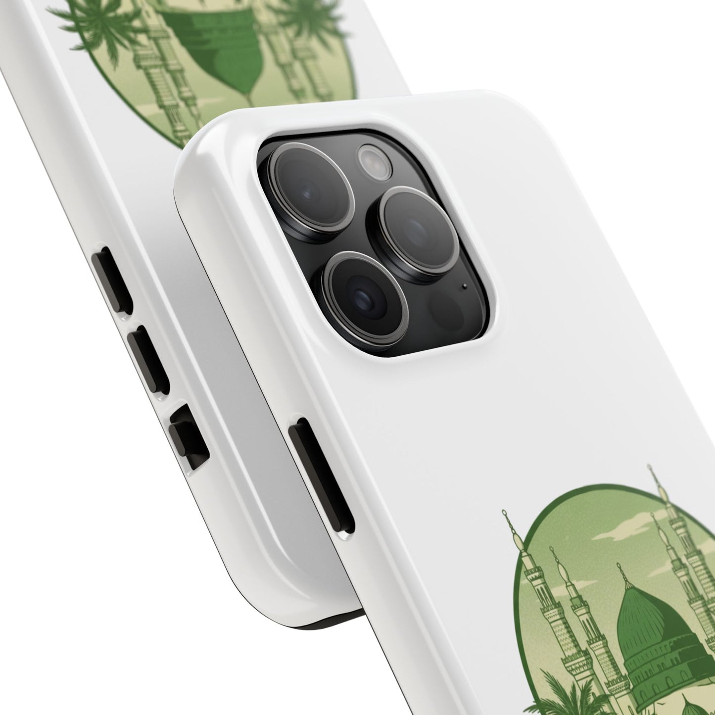 Medina Mosque Tough Phone Case – Islamic Landmark Green Phone Cover