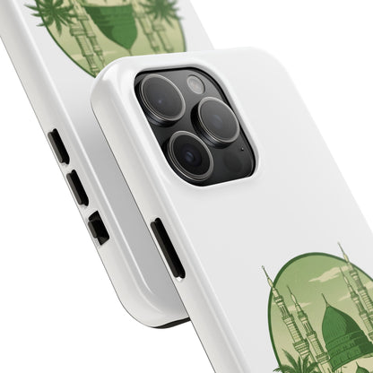 Medina Mosque Tough Phone Case – Islamic Landmark Green Phone Cover