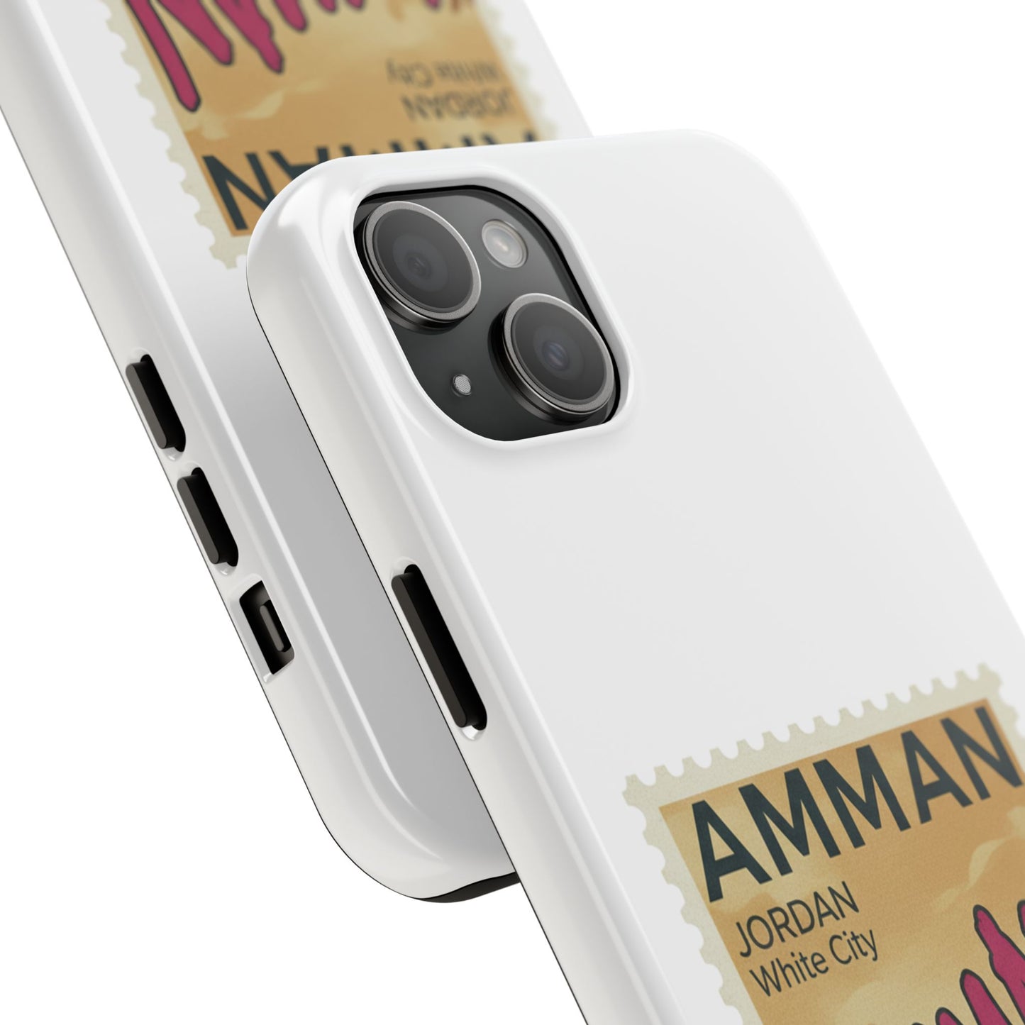 Amman Stamp Tough Phone Case — Jordan Travel Vintage Postage Design
