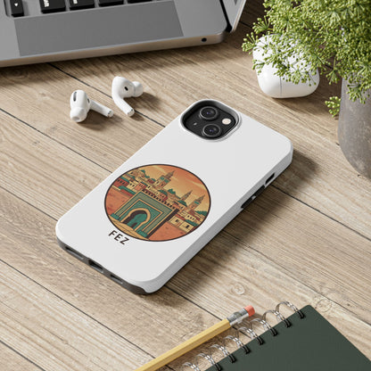 Étui de téléphone résistant Fez City — Étui de téléphone de voyage motif arche marocaine