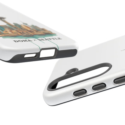 Coque de téléphone résistante Doha x Seattle Skyline — Protection pour téléphone inspirée de la ville