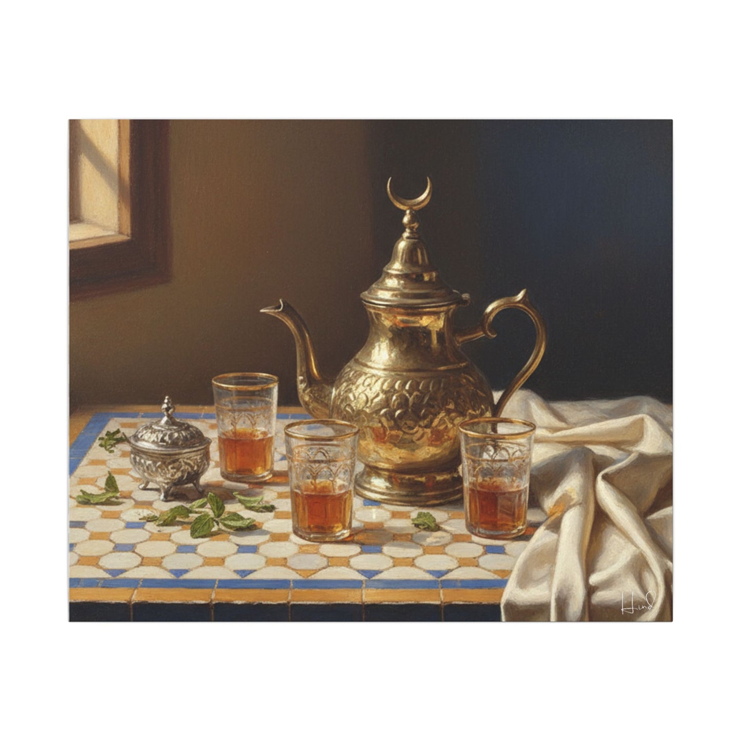 Moroccan Tea Still Life Canvas