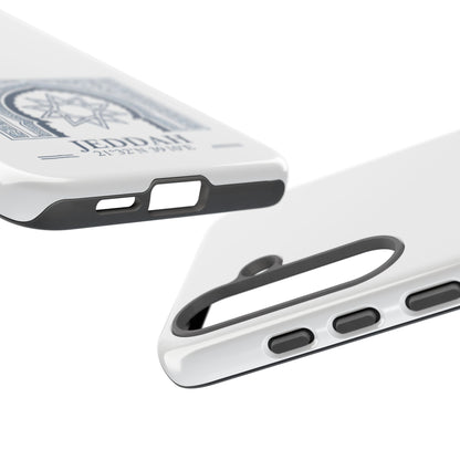 Jeddah Coordinates Phone Case — Blue Islamic Arch Travel Souvenir