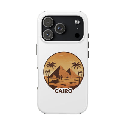 Cairo Pyramids Tough Phone Case — Vintage Egypt Travel iPhone/Android Protective Cover