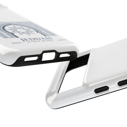 Jeddah Coordinates Phone Case — Blue Islamic Arch Travel Souvenir