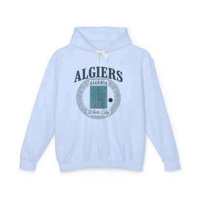 Algiers Algeria Vintage Door Hoodie — White City Travel Sweatshirt