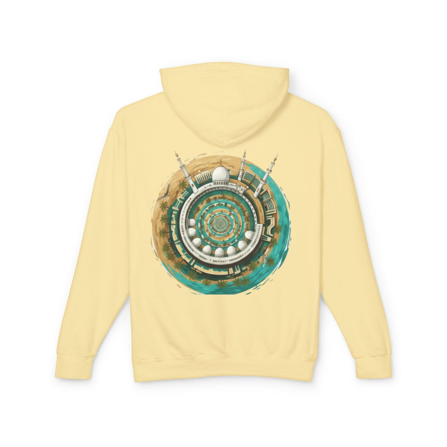 Mandala Mosque Hoodie — Islamic Geometric Art Backprint Hoodie