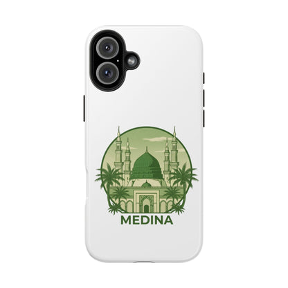 Medina Mosque Tough Phone Case – Islamic Landmark Green Phone Cover