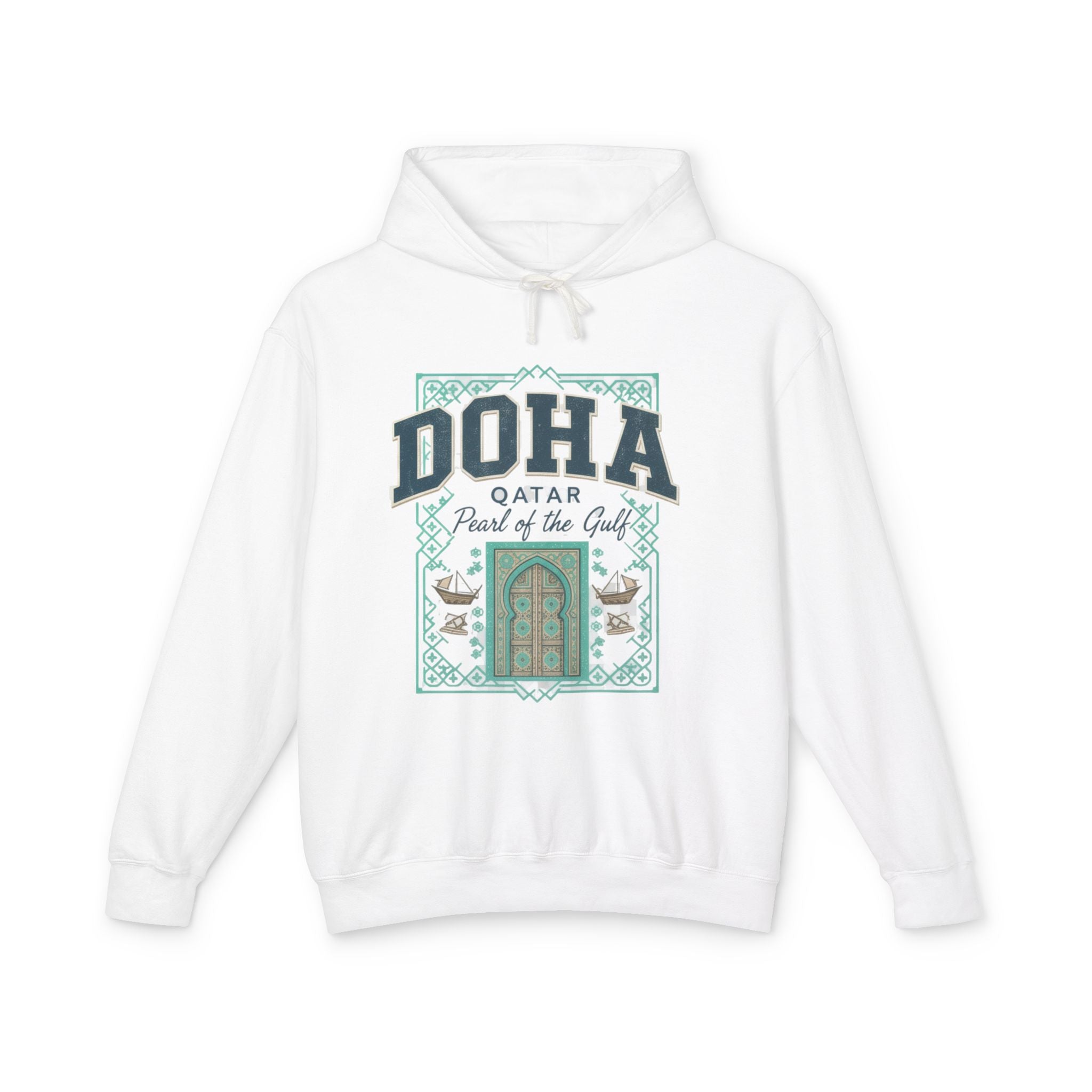 Doha Souvenir Hoodie — Qatar Pearl of the Gulf Travel Sweatshirt