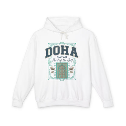 Doha Souvenir Hoodie — Qatar Pearl of the Gulf Travel Sweatshirt