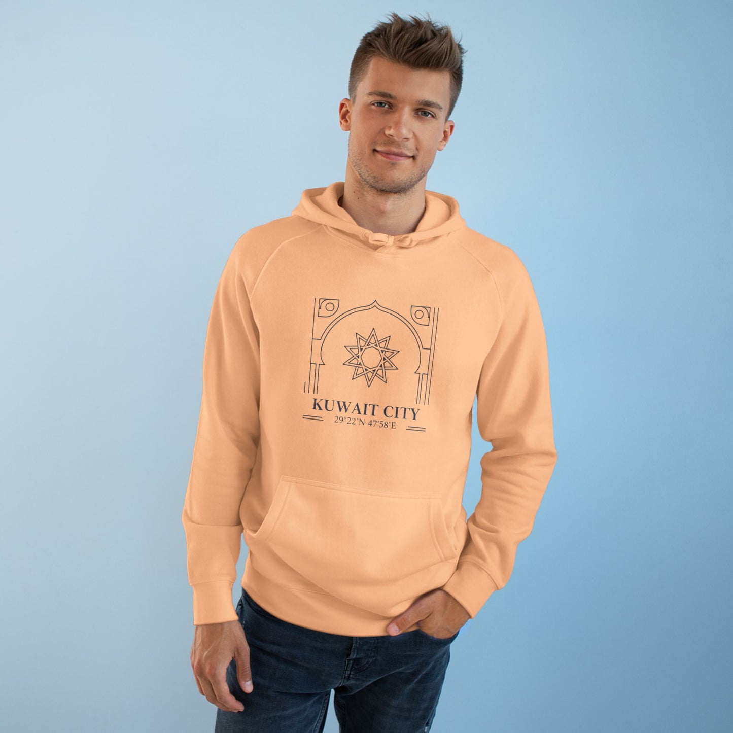 Kuwait City Architectural Hoodie — Minimalist Middle East Travel Sweatshirt