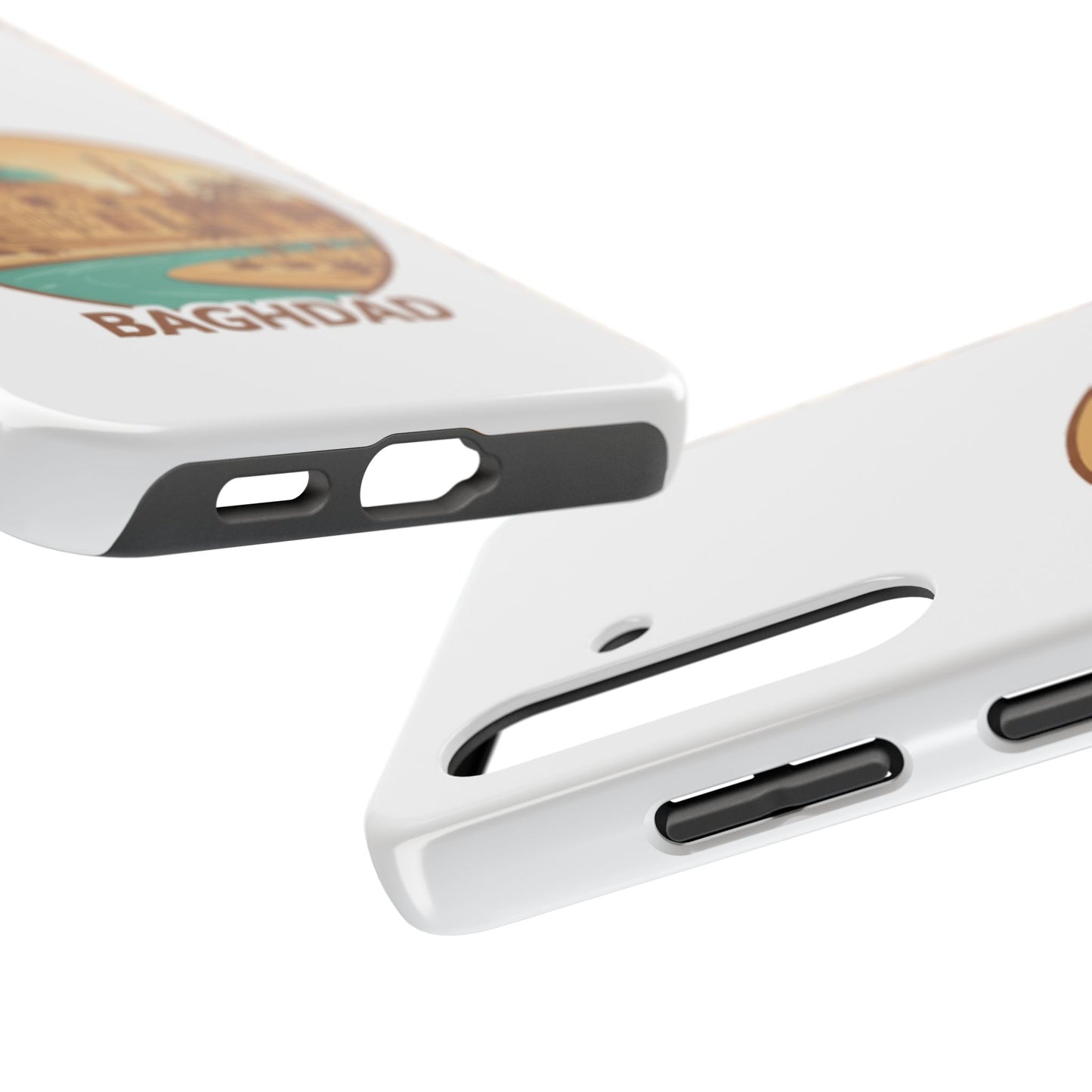 Baghdad Illustrated Tough Phone Case — Vintage Middle East Cityscape Protective Cover