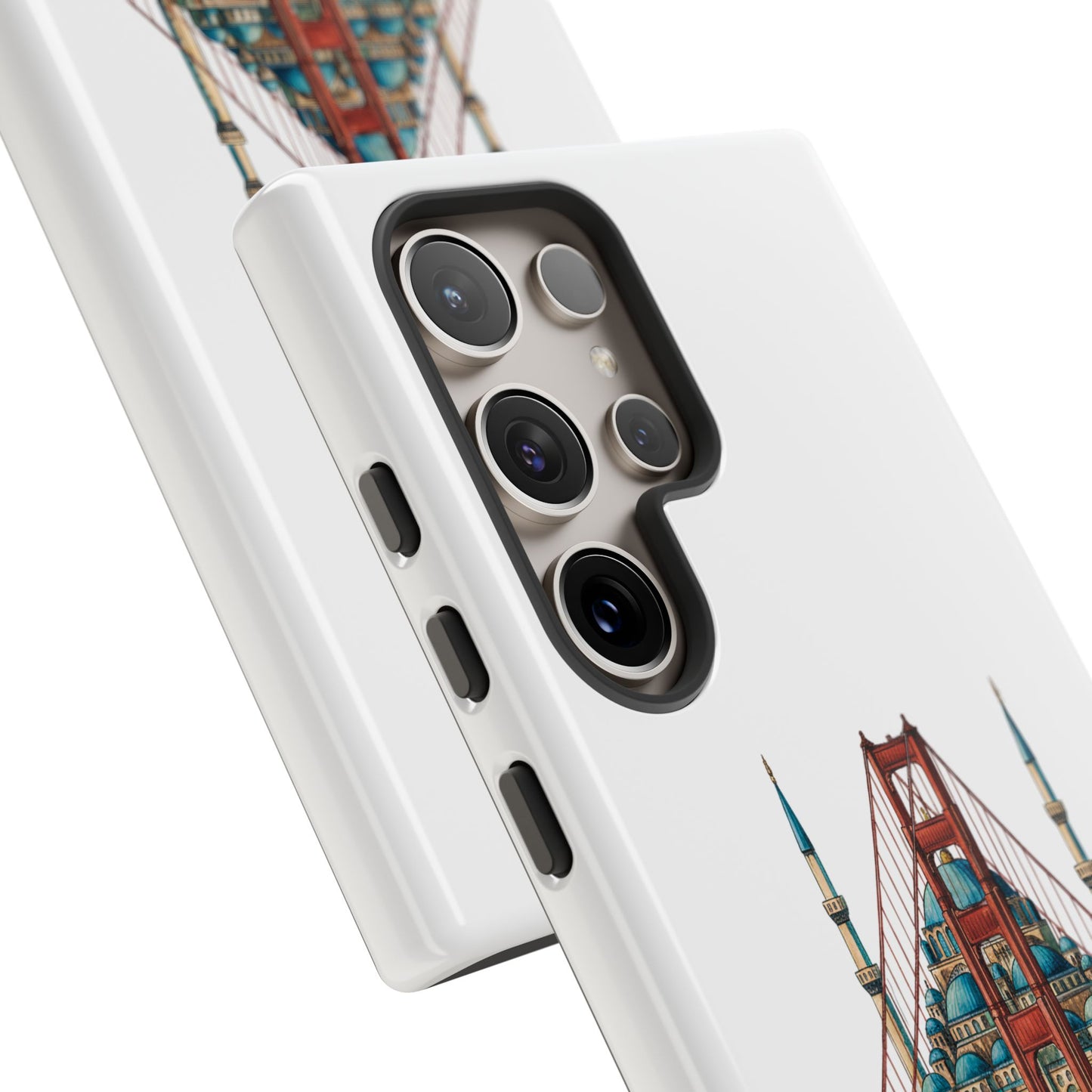 City Bridge Phone Case — Istanbul × San Francisco Illustrated Travel Design