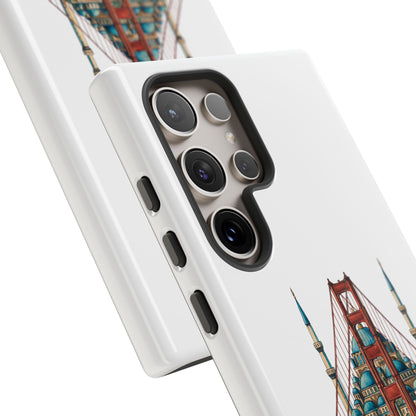 City Bridge Phone Case — Istanbul × San Francisco Illustrated Travel Design