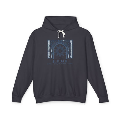 Jeddah Architectural Mandala Hoodie — Middle Eastern Travel Souvenir Sweatshirt