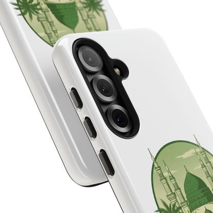 Medina Mosque Tough Phone Case – Islamic Landmark Green Phone Cover