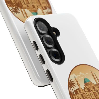 Baghdad Illustrated Tough Phone Case — Vintage Middle East Cityscape Protective Cover