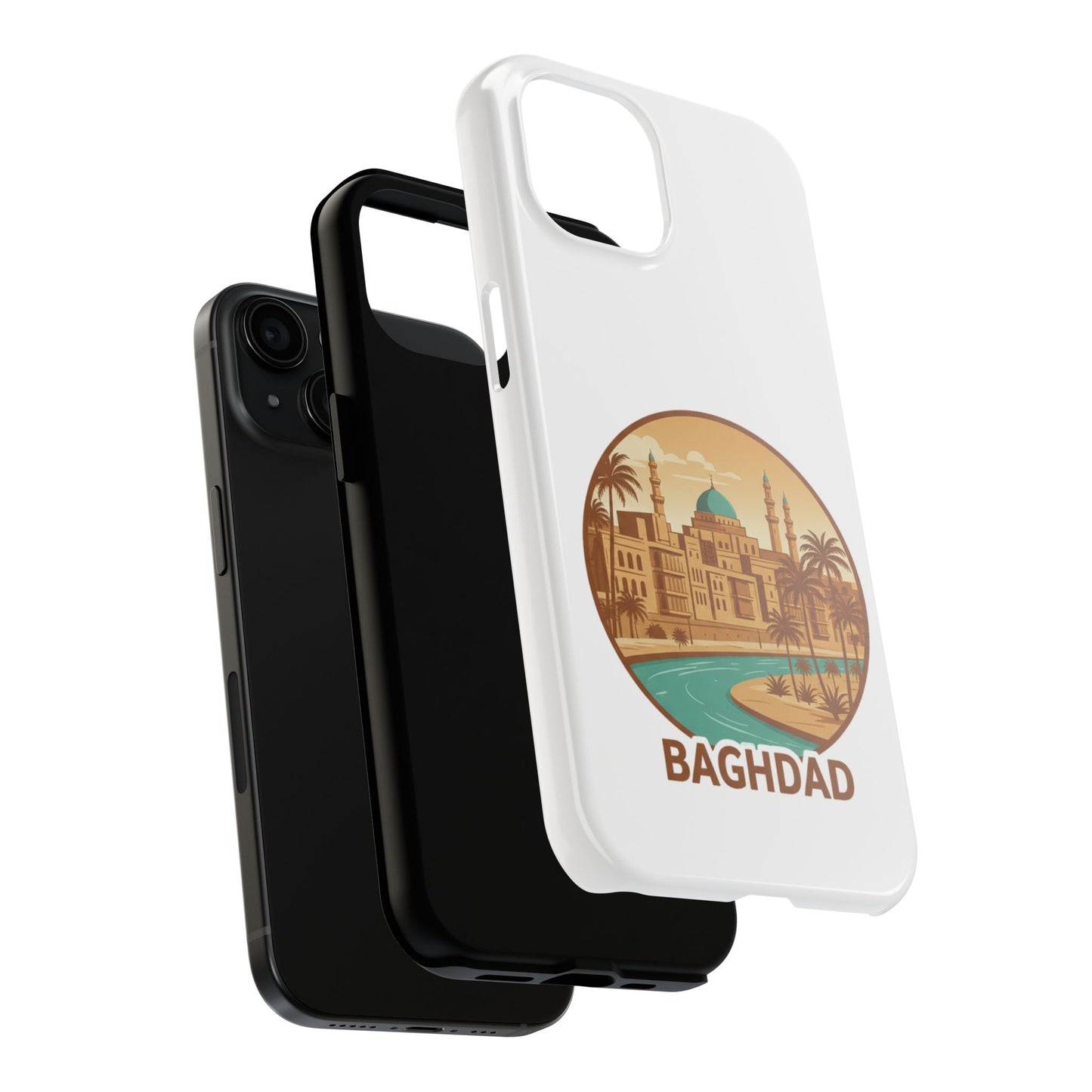Baghdad Illustrated Tough Phone Case — Vintage Middle East Cityscape Protective Cover