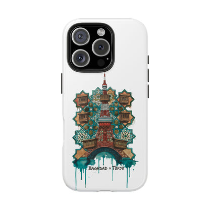 Coque de téléphone résistante — Illustration fusion Bagdad x Tokyo