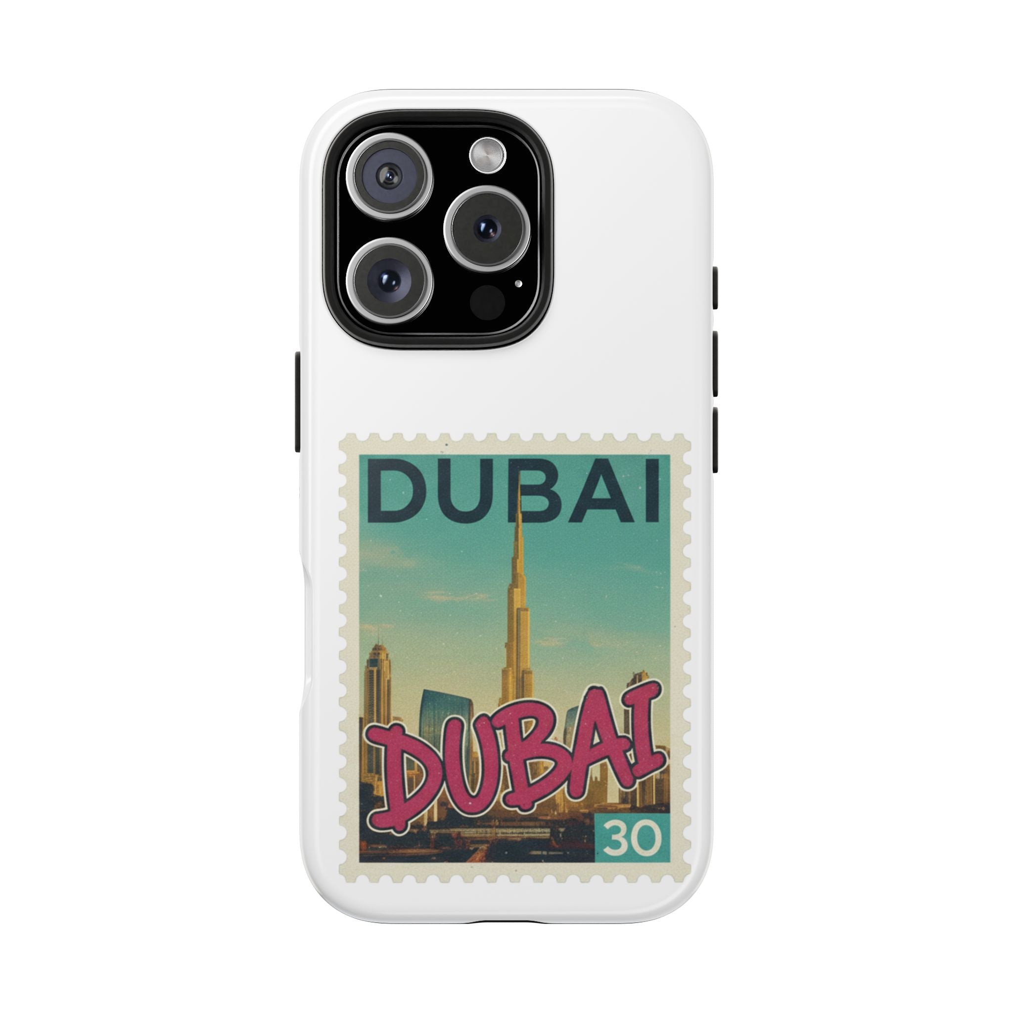 Dubai Postage Stamp Phone Case — Travel-Inspired Tough iPhone Case