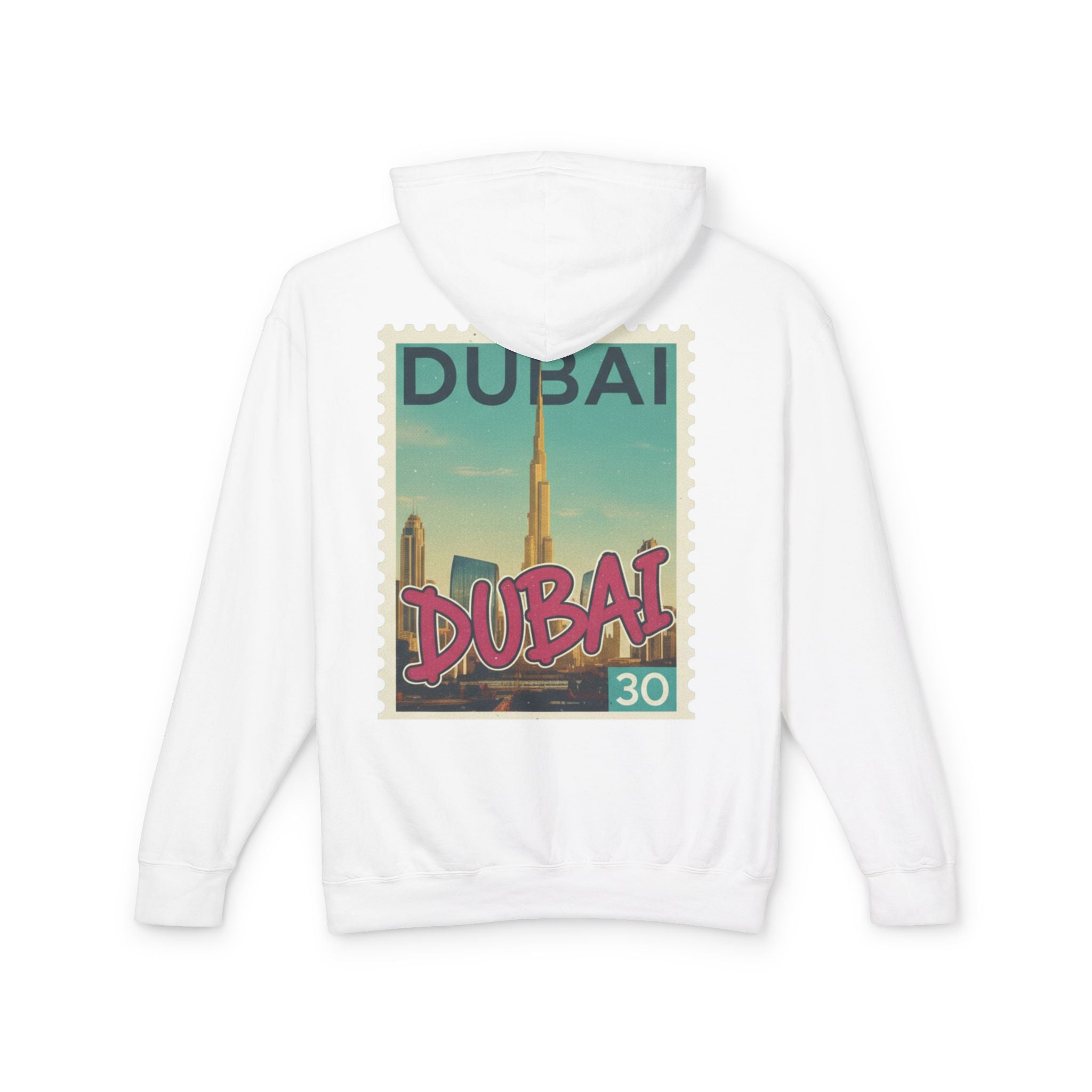 Dubai Vintage Postage Stamp Hoodie – Travel Souvenir Sweatshirt