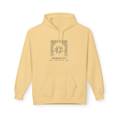 Damascus Heritage Hoodie — Minimal Middle Eastern Motif