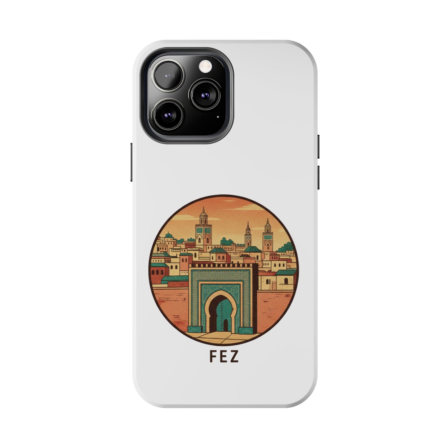 Étui de téléphone résistant Fez City — Étui de téléphone de voyage motif arche marocaine
