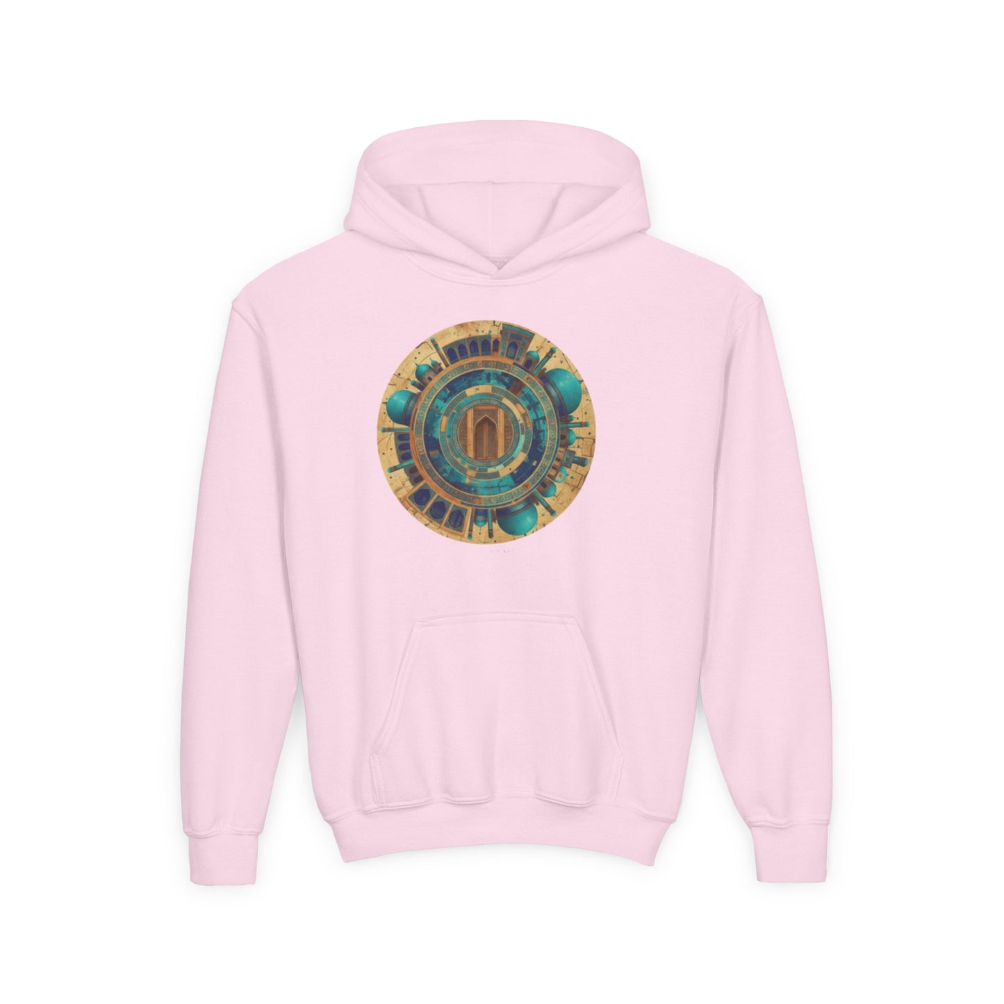 Youth Hoodie with Vintage Aztec Compass Graphic