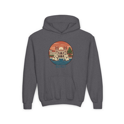Beirut Skyline Youth Hoodie - Vintage City Illustration