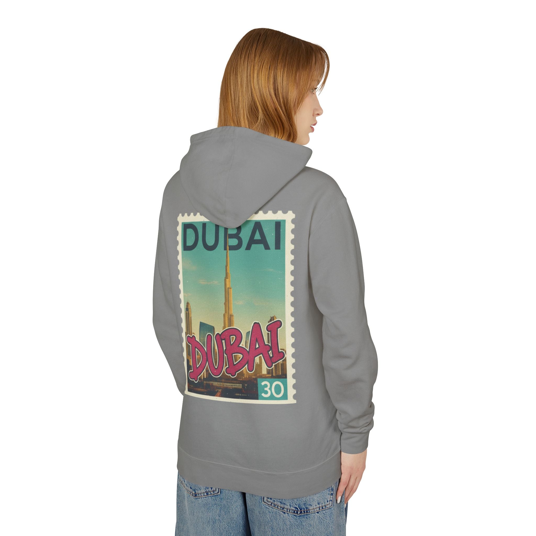 Dubai Vintage Postage Stamp Hoodie – Travel Souvenir Sweatshirt