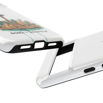 Coque de téléphone résistante Doha x Seattle Skyline — Protection pour téléphone inspirée de la ville